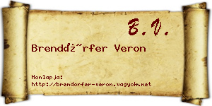 Brendörfer Veron névjegykártya
